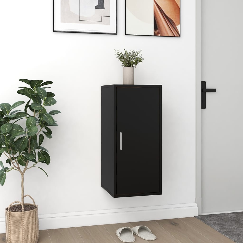 VidaXL Schoenenkast 32x35x70 cm bewerkt hout zwart