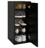 VidaXL Schoenenkast 32x35x70 cm bewerkt hout zwart