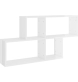 VidaXL Wandschap 100x18x53 cm bewerkt hout hoogglans wit