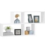 VidaXL Wandschap 100x18x53 cm bewerkt hout hoogglans wit