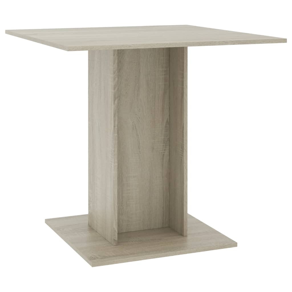 VidaXL Eettafel 80x80x75 cm spaanplaat sonoma eikenkleurig