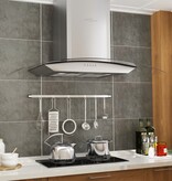 VidaXL Wandafzuigkap 756 m³/u LED 90 cm roestvrij staal