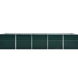 VidaXL Plantenbak verhoogd 400x80x45 cm gegalvaniseerd staal groen