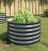 VidaXL Plantenbak verhoogd 80x80x44 cm gegalvaniseerd staal grijs