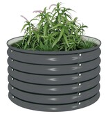 VidaXL Plantenbak verhoogd 80x80x44 cm gegalvaniseerd staal grijs