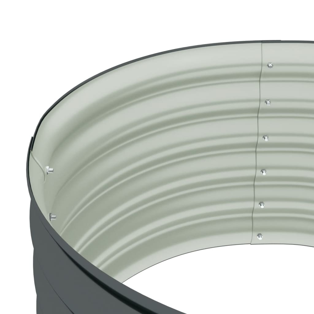 VidaXL Plantenbak verhoogd 80x80x44 cm gegalvaniseerd staal grijs