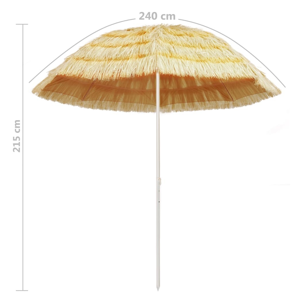 VidaXL Strandparasol Hawaï stijl 240 cm naturel