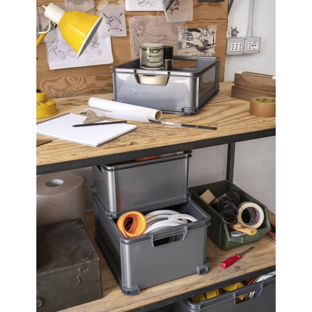 VidaXL Opbergbox Unibox XL 60 L grijs