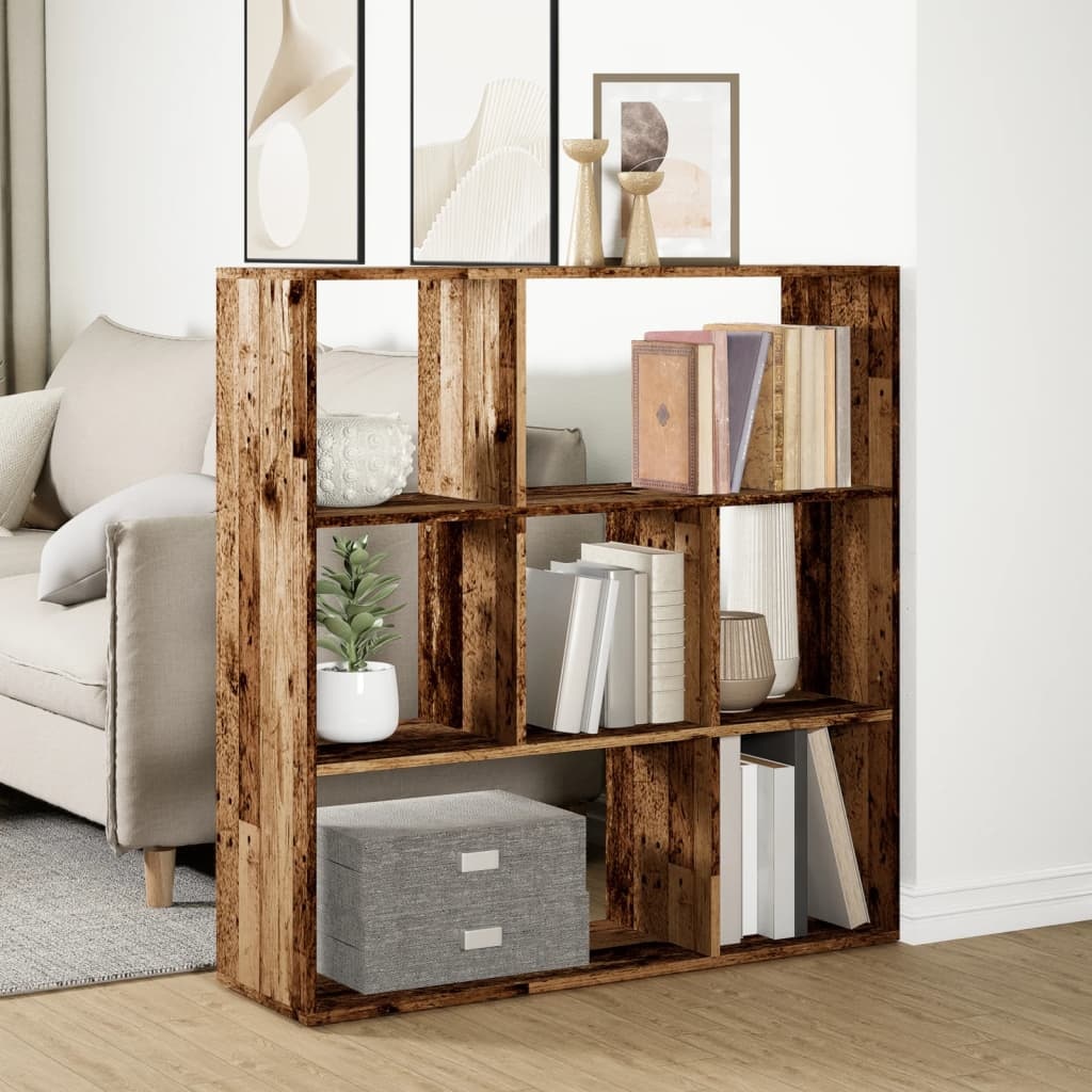 VidaXL Kamerscherm / boekenkast 102x29x103,5 cm hout oud houtkleurig