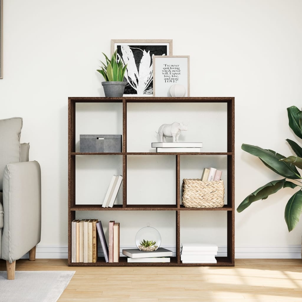 VidaXL Kamerscherm / boekenkast 102x29x103,5 cm hout bruin eikenkleur