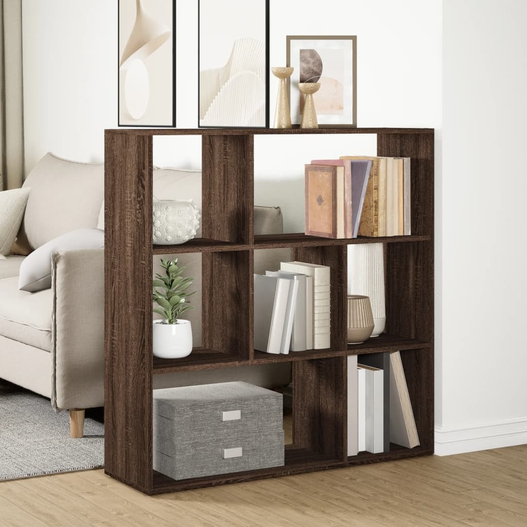 VidaXL Kamerscherm / boekenkast 102x29x103,5 cm hout bruin eikenkleur