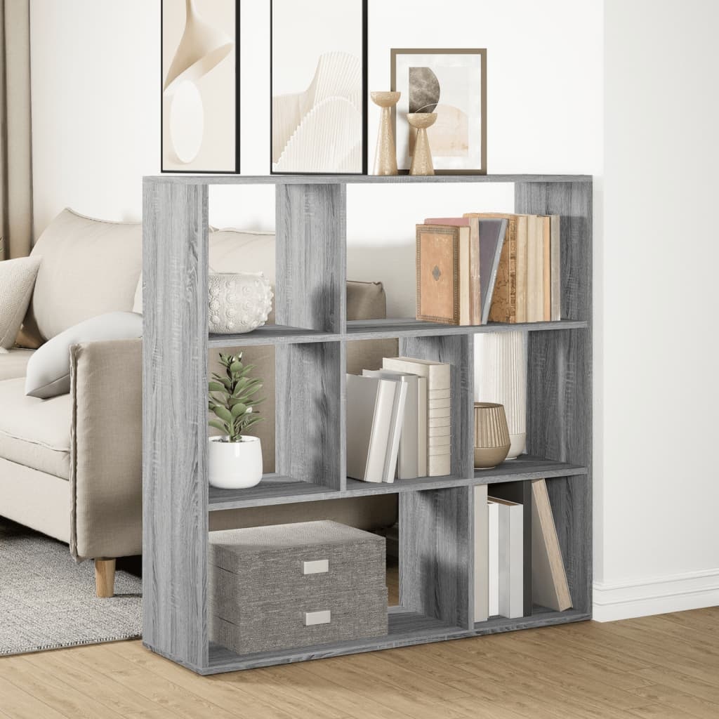 VidaXL Kamerscherm / boekenkast 102x29x103,5 cm hout grijs sonoma