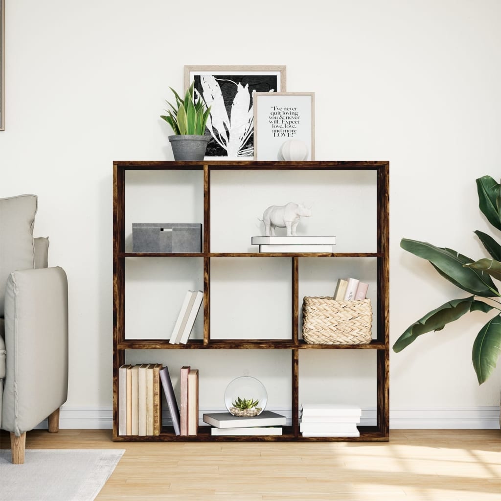 VidaXL Kamerscherm / boekenkast 102x29x103,5 cm hout gerookt eiken
