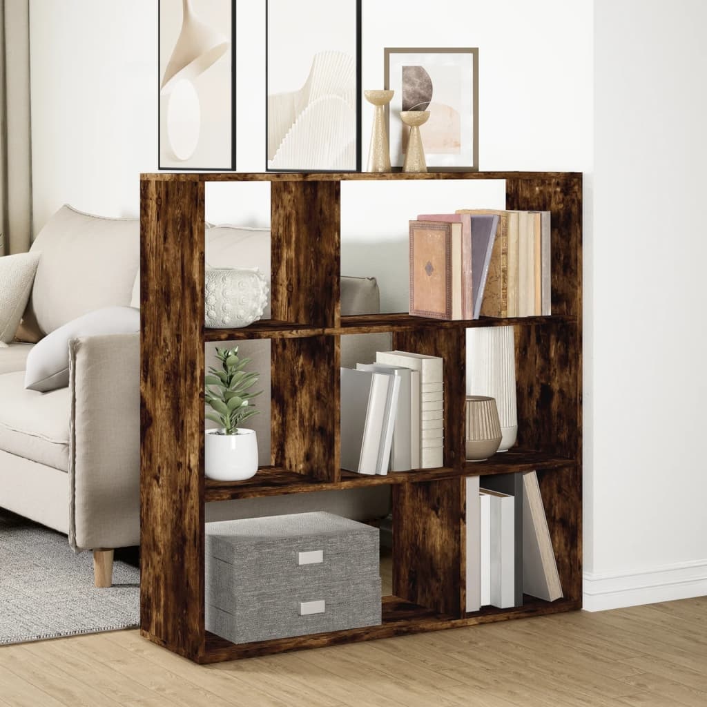 VidaXL Kamerscherm / boekenkast 102x29x103,5 cm hout gerookt eiken