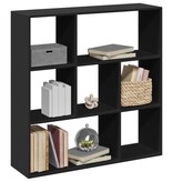 VidaXL Kamerscherm / boekenkast 102x29x103,5 cm bewerkt hout zwart