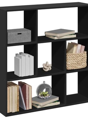 VidaXL Kamerscherm / boekenkast 102x29x103,5 cm bewerkt hout zwart