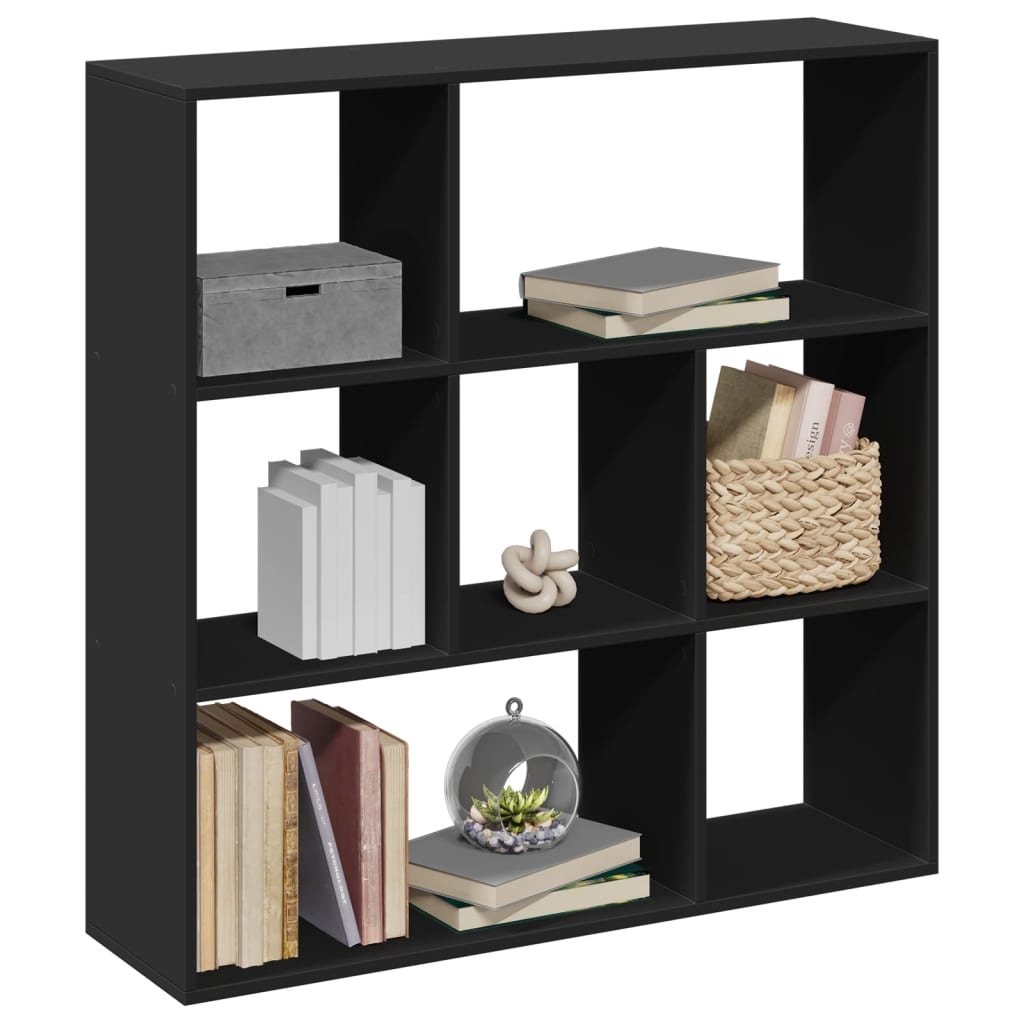 VidaXL Kamerscherm / boekenkast 102x29x103,5 cm bewerkt hout zwart