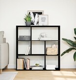 VidaXL Kamerscherm / boekenkast 102x29x103,5 cm bewerkt hout zwart