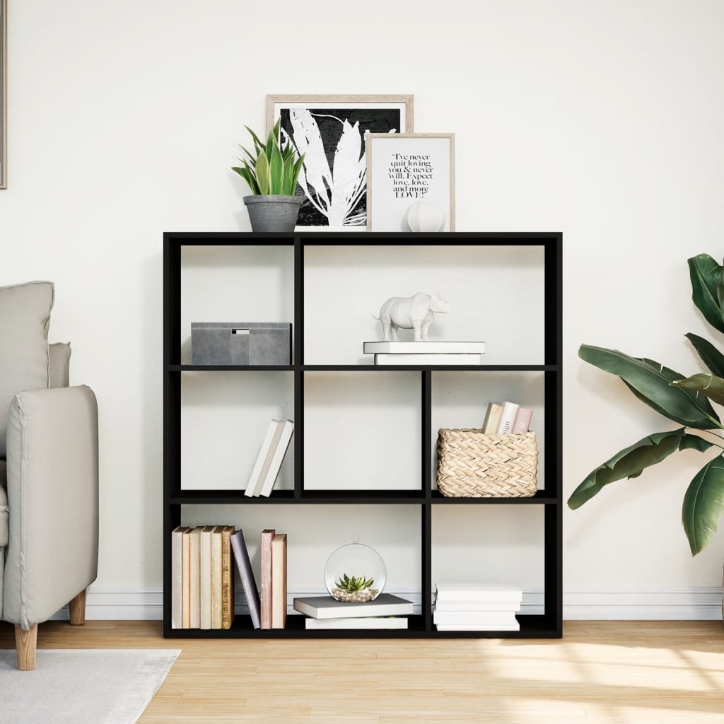 VidaXL Kamerscherm / boekenkast 102x29x103,5 cm bewerkt hout zwart