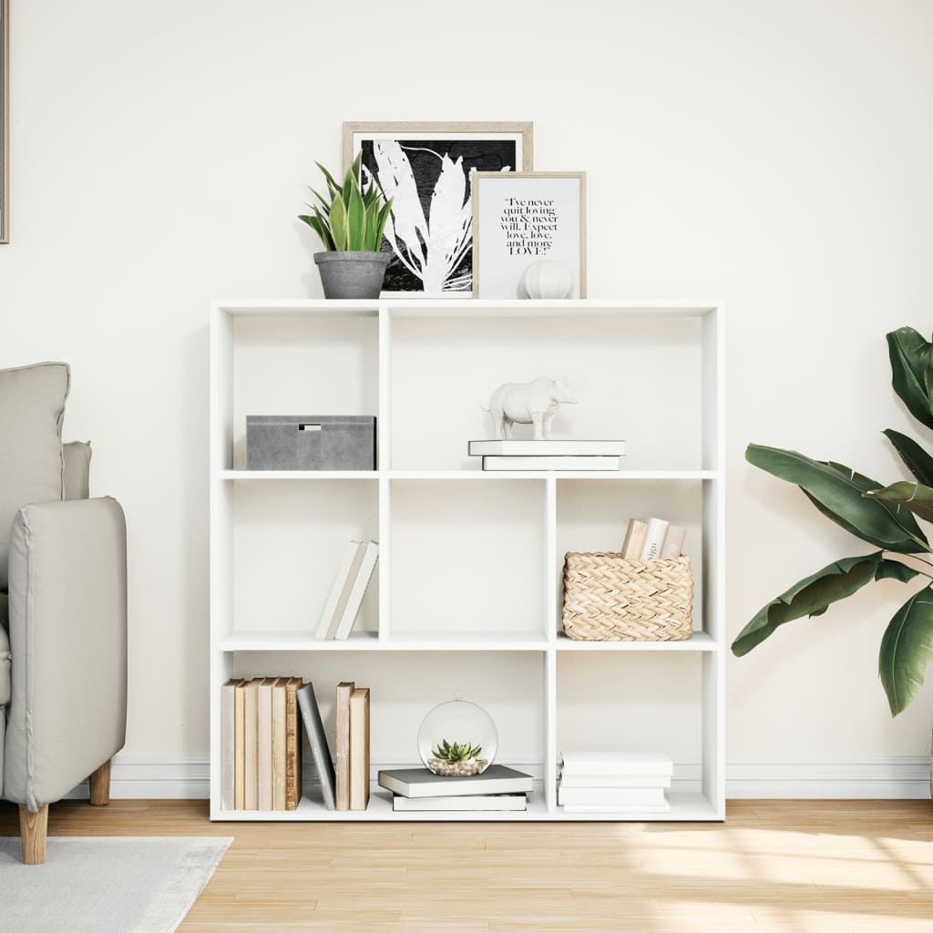 VidaXL Kamerscherm / boekenkast 102x29x103,5 cm bewerkt hout wit