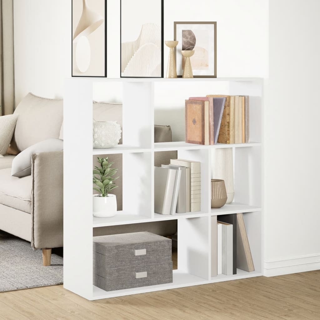 VidaXL Kamerscherm / boekenkast 102x29x103,5 cm bewerkt hout wit