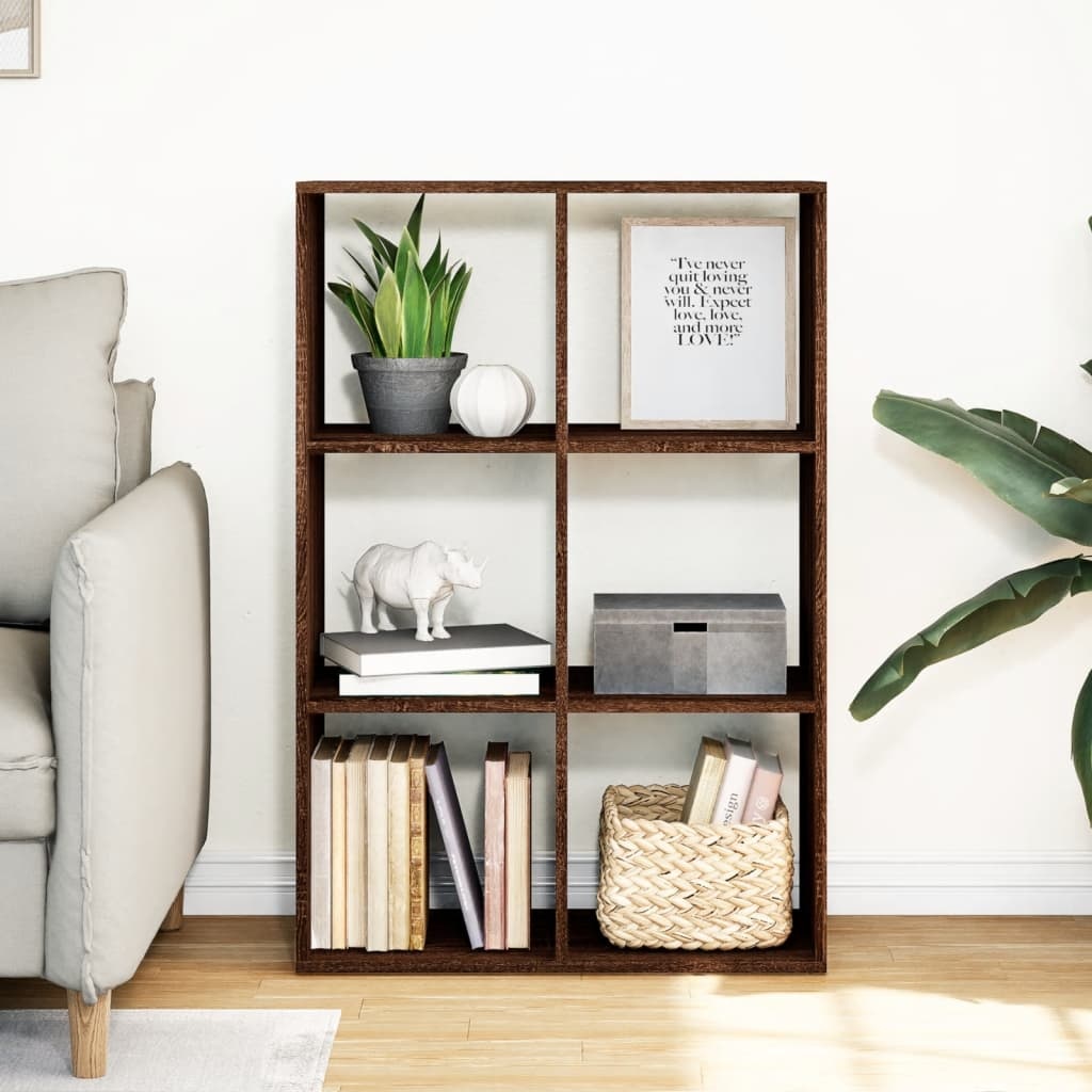 VidaXL Kamerscherm / boekenkast 69,5x29x103,5 cm hout bruin eikenkleur