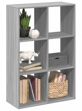 VidaXL Kamerscherm / boekenkast 69,5x29x103,5 cm hout grijs sonoma