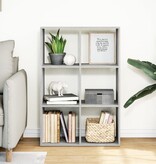 VidaXL Kamerscherm / boekenkast 69,5x29x103,5 cm hout grijs sonoma