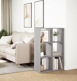 VidaXL Kamerscherm / boekenkast 69,5x29x103,5 cm hout grijs sonoma