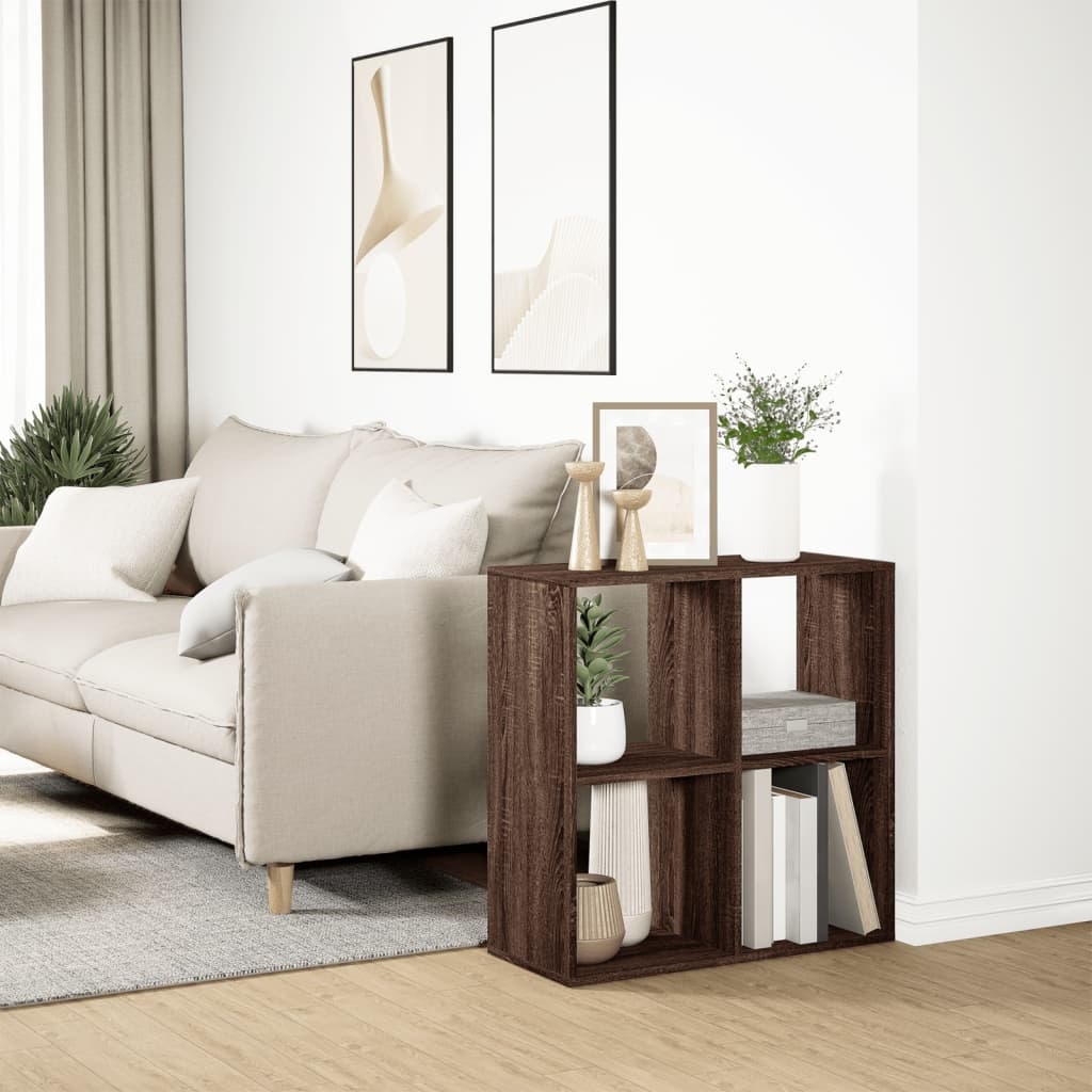 VidaXL Kamerscherm / boekenkast 69,5x29x69,5 cm hout bruin eikenkleur