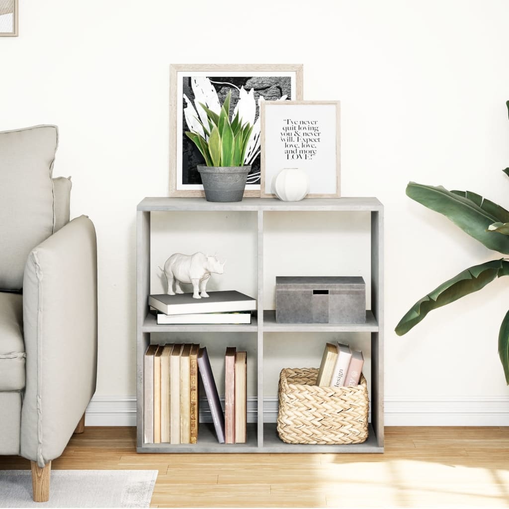 VidaXL Kamerscherm / boekenkast 69,5x29x69,5 cm hout betongrijs