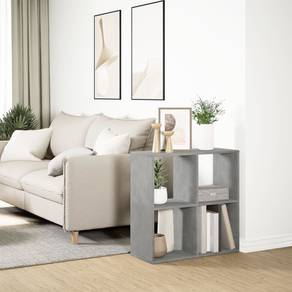 VidaXL Kamerscherm / boekenkast 69,5x29x69,5 cm hout betongrijs