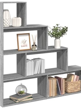 VidaXL Kamerscherm / boekenkast 143,5x29x143,5 cm hout grijs sonoma