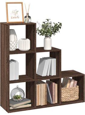 VidaXL Kamerscherm / boekenkast 3-laags 99x29x99 cm hout bruin eiken