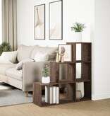VidaXL Kamerscherm / boekenkast 3-laags 99x29x99 cm hout bruin eiken