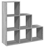 VidaXL Kamerscherm / boekenkast 3-laags 99x29x99 cm hout grijs sonoma
