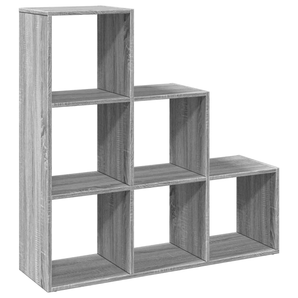 VidaXL Kamerscherm / boekenkast 3-laags 99x29x99 cm hout grijs sonoma
