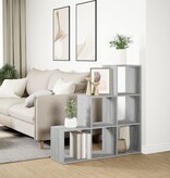 VidaXL Kamerscherm / boekenkast 3-laags 99x29x99 cm hout grijs sonoma