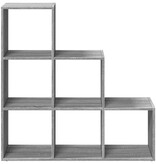 VidaXL Kamerscherm / boekenkast 3-laags 99x29x99 cm hout grijs sonoma