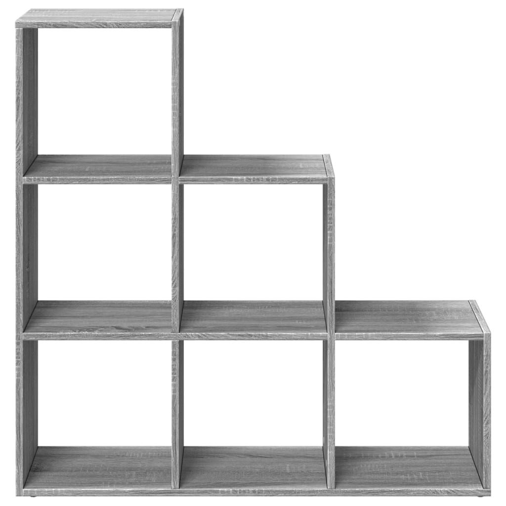 VidaXL Kamerscherm / boekenkast 3-laags 99x29x99 cm hout grijs sonoma