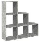 VidaXL Kamerscherm / boekenkast 3-laags 99x29x99 cm hout betongrijs