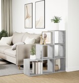 VidaXL Kamerscherm / boekenkast 3-laags 99x29x99 cm hout betongrijs