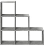 VidaXL Kamerscherm / boekenkast 3-laags 99x29x99 cm hout betongrijs