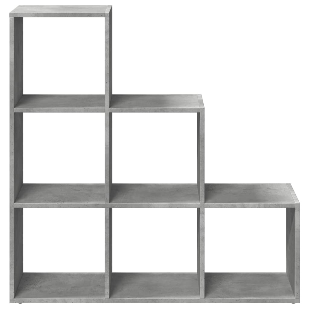 VidaXL Kamerscherm / boekenkast 3-laags 99x29x99 cm hout betongrijs