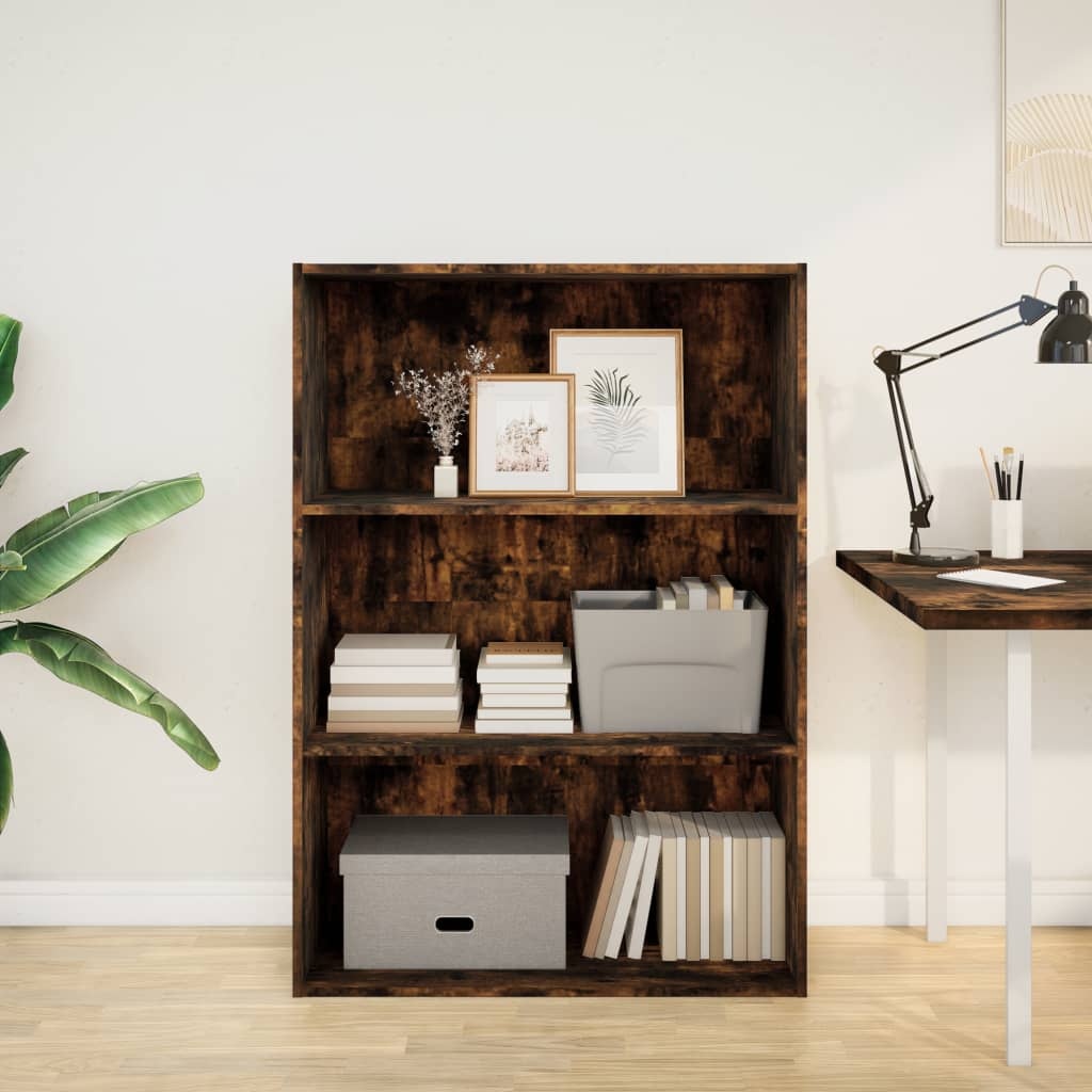 VidaXL Boekenkast 80x30x114 cm bewerkt hout gerookt eikenkleurig
