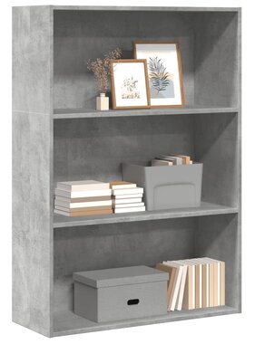 VidaXL Boekenkast 80x30x114 cm bewerkt hout betongrijs