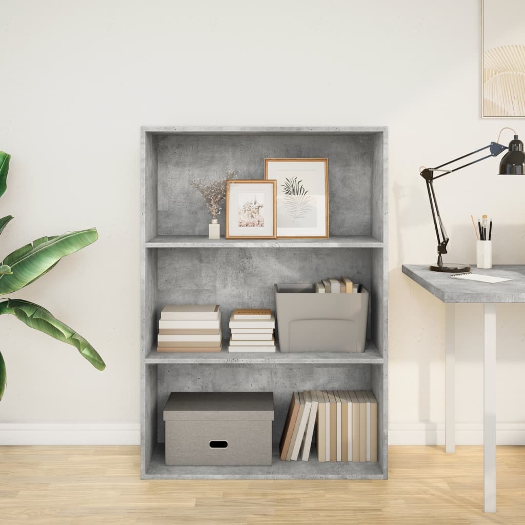 VidaXL Boekenkast 80x30x114 cm bewerkt hout betongrijs
