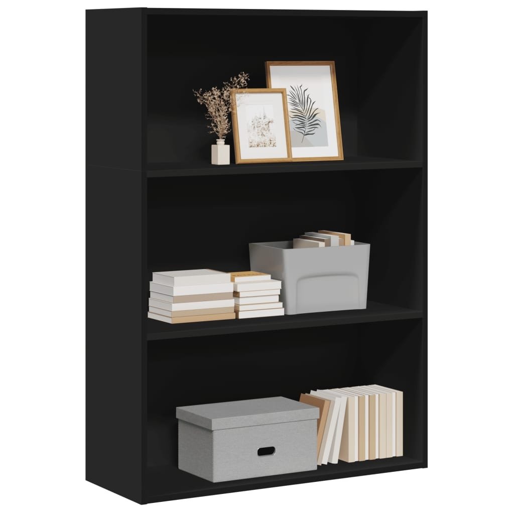 VidaXL Boekenkast 80x30x114 cm bewerkt hout zwart