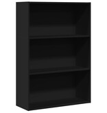 VidaXL Boekenkast 80x30x114 cm bewerkt hout zwart