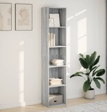 VidaXL Boekenkast 40x30x189 cm bewerkt hout grijs sonoma eikenkleurig
